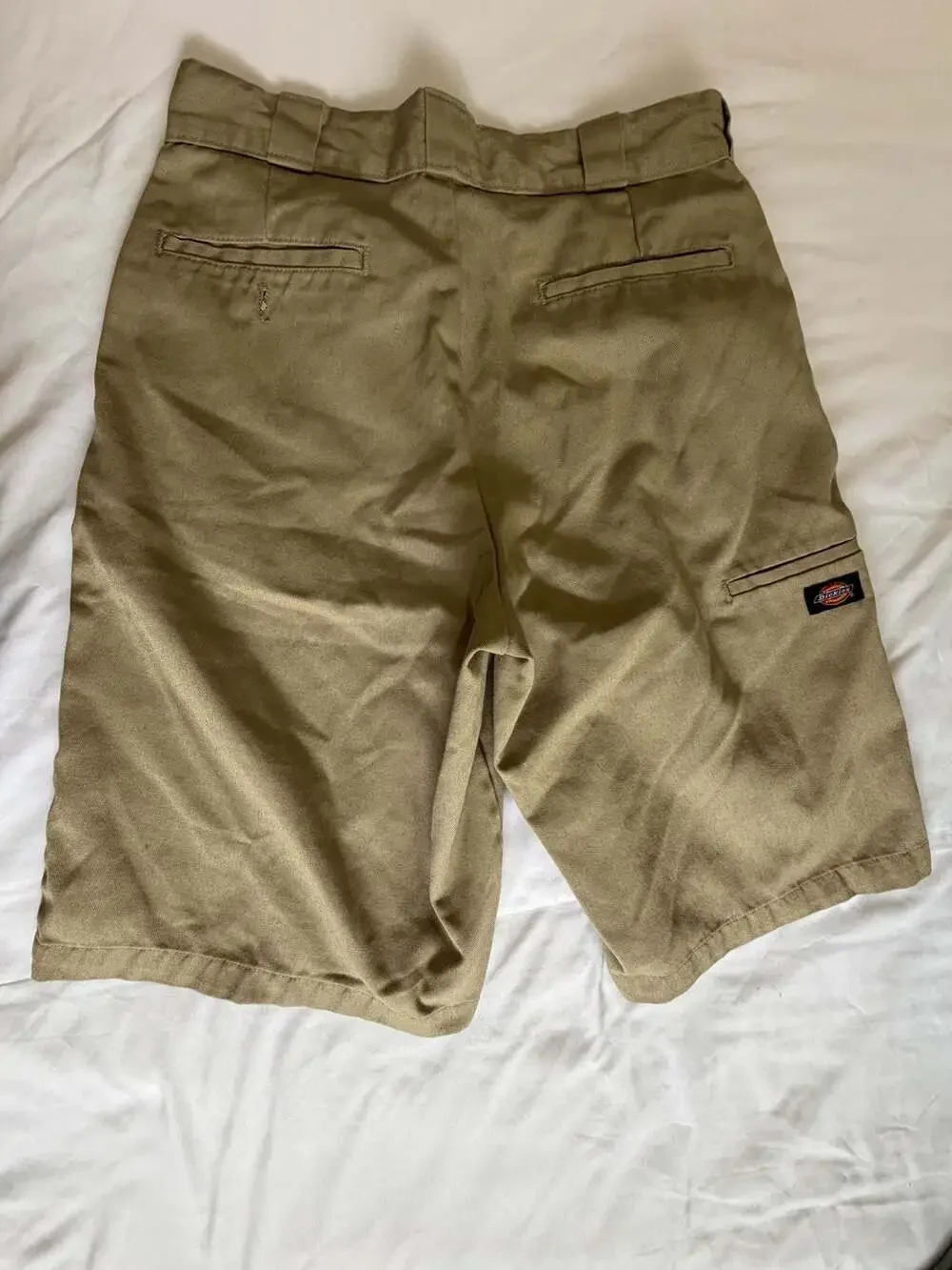 Dickies Y2K Mens 32 Loose Fit Work Shorts Khaki Tan